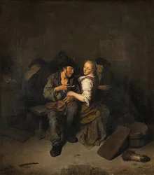 Jong stel in een taverne
